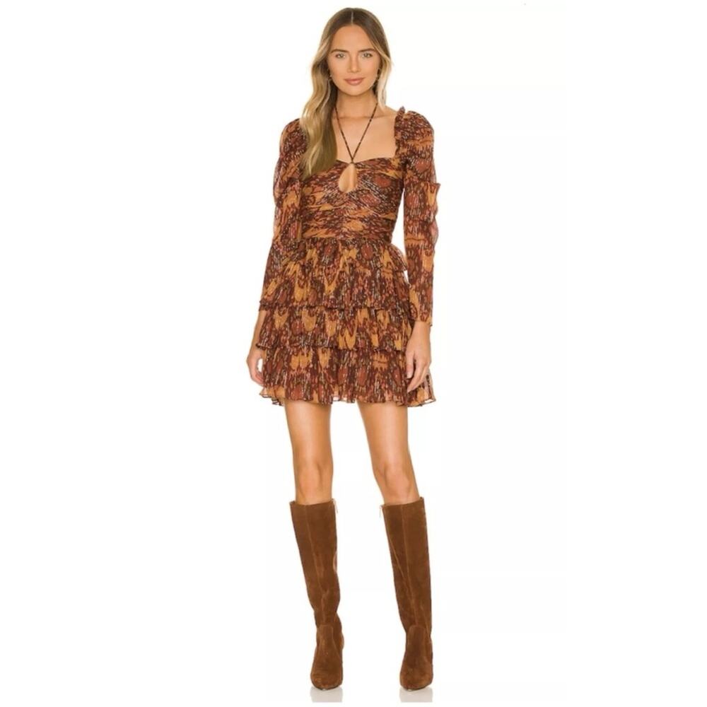 Ulla Johnson Naiya Tiered Ruffle Halter Mini Dress Size 0